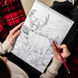 LBKHOUSE Christmas Town Spiral Bound Coloring Book For Adults