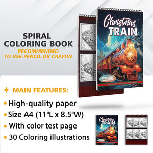 LBKHOUSE Christmas Train Coloring Sheets for Adults