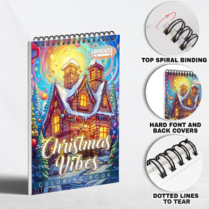 LBKHOUSE Christmas Vibes Coloring Pages For Adults