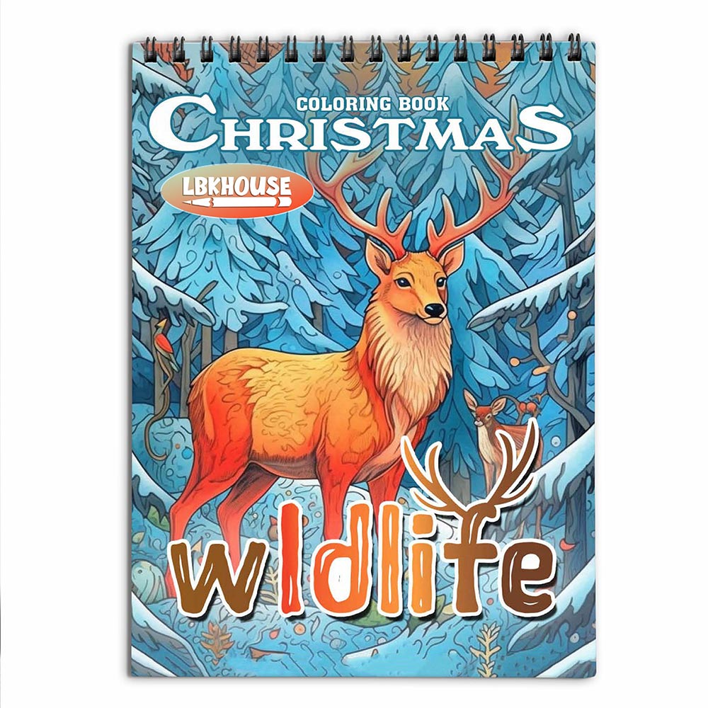 LBKHOUSE Christmas Wild Life Coloring Book For Adults