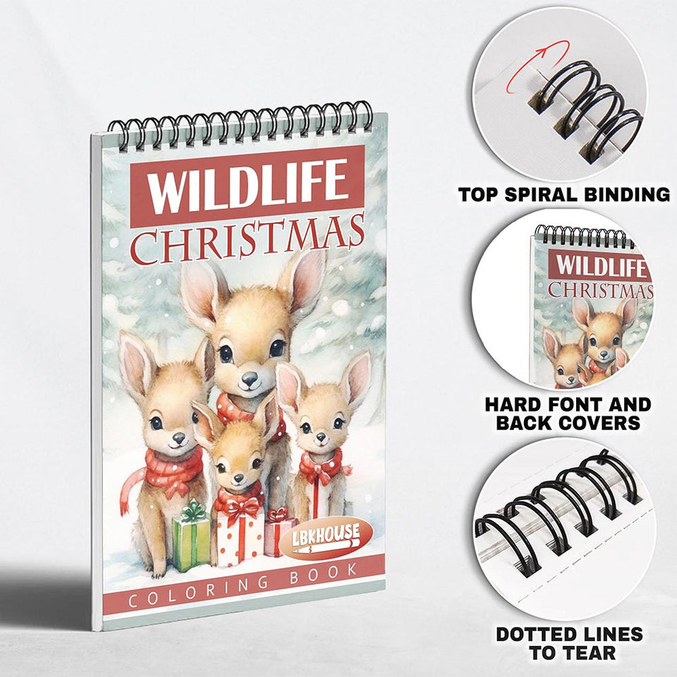 LBKHOUSE Christmas Wild Life Coloring Pages For Adults
