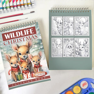 LBKHOUSE Christmas Wild Life Spiral Coloring Book For Adults