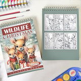 LBKHOUSE Christmas Wild Life Spiral Coloring Book For Adults