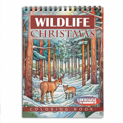 LBKHOUSE Christmas Wild Life Coloring Book for Adults
