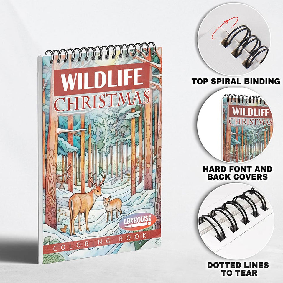 LBKHOUSE Christmas Wild Life Coloring Pages for Adults