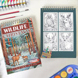 LBKHOUSE Christmas Wild Life Spiral Coloring Book for Adults