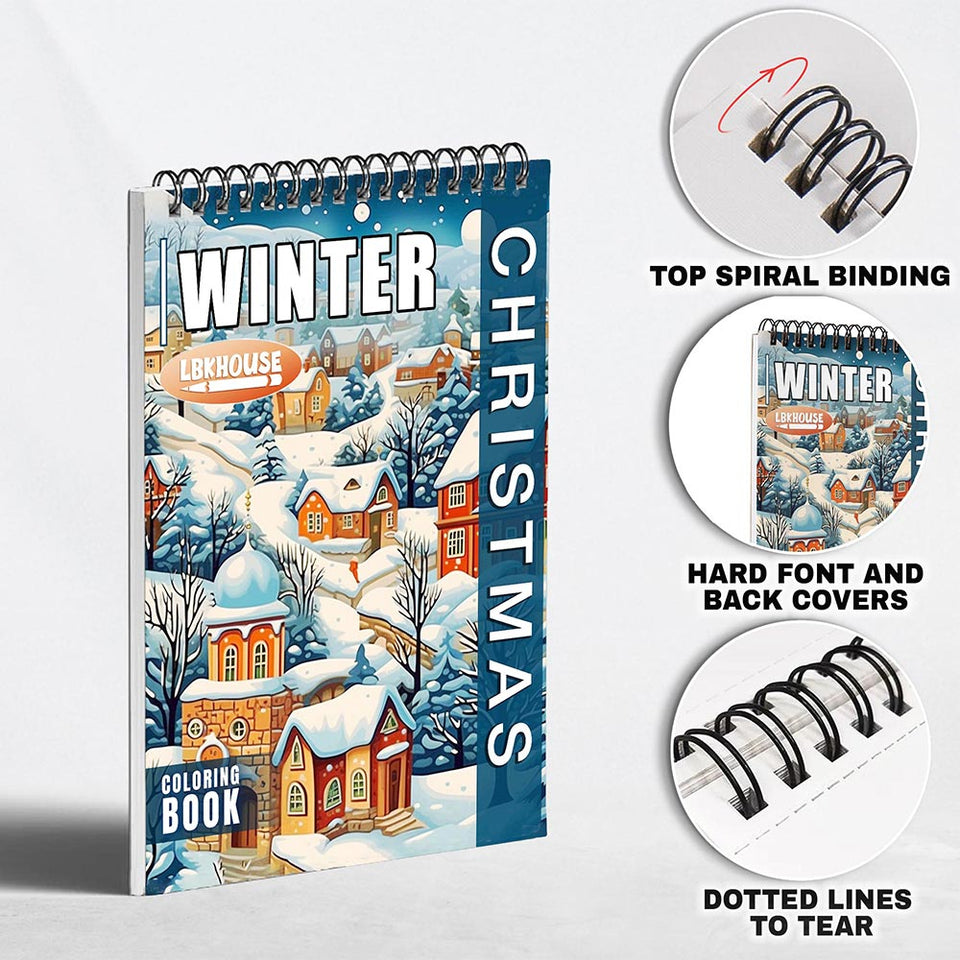 LBKHOUSE Christmas Winter Coloring Pages For Adults