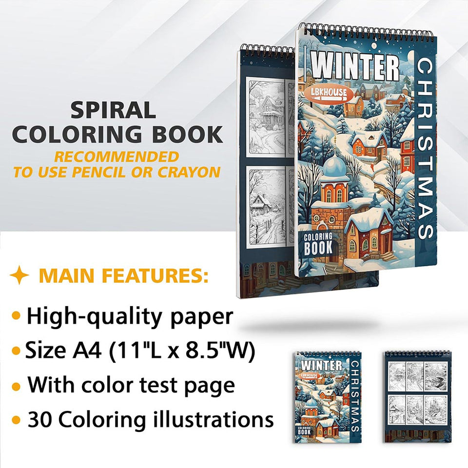 LBKHOUSE Christmas Winter Coloring Sheets For Adults