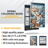 LBKHOUSE Christmas Winter Coloring Sheets For Adults