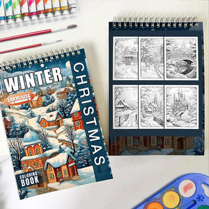 LBKHOUSE Christmas Winter Spiral Coloring Book For Adults