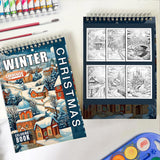 LBKHOUSE Christmas Winter Spiral Coloring Book For Adults