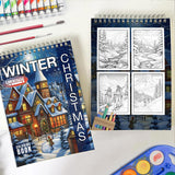 LBKHOUSE Christmas Winter Spiral Coloring Book For Adults