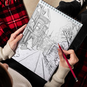 LBKHOUSE Christmas Winter Spiral Bound Coloring Book For Adults