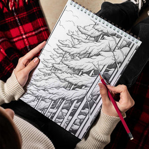 LBKHOUSE Christmas Winter Spiral Bound Coloring Book For Adults