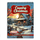 LBKHOUSE Country Christmas Coloring Book for Adults