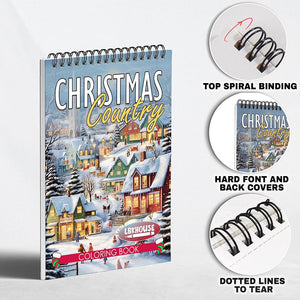 LBKHOUSE Country Christmas Coloring Pages for Adults