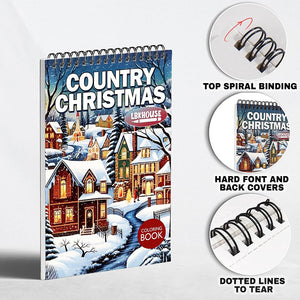 LBKHOUSE Country Christmas Coloring Pages for Adults