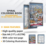 LBKHOUSE Country Christmas Coloring Sheets for Adults
