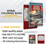 LBKHOUSE Country Christmas Coloring Sheets for Adults