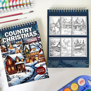 LBKHOUSE Country Christmas Spiral Coloring Book for Adults