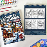 LBKHOUSE Country Christmas Spiral Coloring Book for Adults
