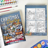 LBKHOUSE Country Christmas Spiral Coloring Book for Adults
