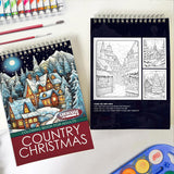 LBKHOUSE Country Christmas Spiral Coloring Book for Adults
