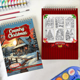 LBKHOUSE Country Christmas Spiral Coloring Book for Adults