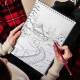 LBKHOUSE Country Christmas Spiral Bound Coloring Book for Adults