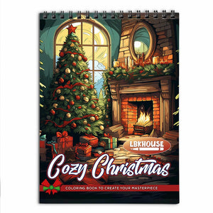 LBKHOUSE Cozy Christmas Coloring Book for Adults