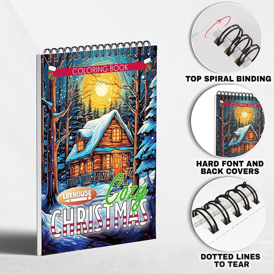 LBKHOUSE Cozy Christmas Coloring Pages for Adults