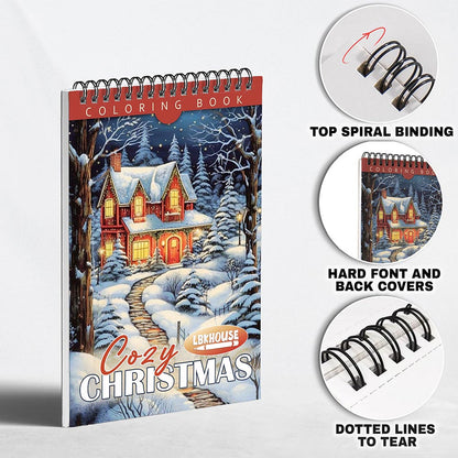 LBKHOUSE Cozy Christmas Coloring Pages for Adults