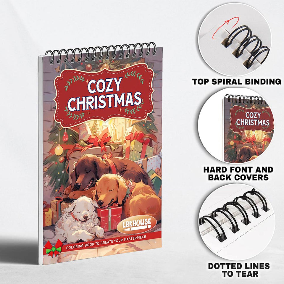 LBKHOUSE Cozy Christmas Coloring Pages for Adults