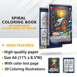 LBKHOUSE Cozy Christmas Coloring Sheets for Adults
