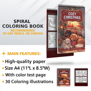 LBKHOUSE Cozy Christmas Coloring Sheets for Adults