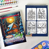 LBKHOUSE Cozy Christmas Spiral Coloring Book for Adults