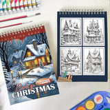 LBKHOUSE Cozy Christmas Spiral Coloring Book for Adults