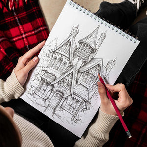 LBKHOUSE Cozy Christmas Spiral Bound Coloring Book for Adults