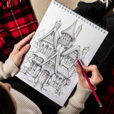 LBKHOUSE Cozy Christmas Spiral Bound Coloring Book for Adults