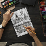 LBKHOUSE Cozy Christmas Coloring Book Spiral Bound for Adults