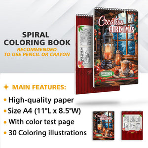 LBKHOUSE Creative Christmas Coloring Sheets for Adults