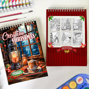 LBKHOUSE Creative Christmas Spiral Coloring Book for Adults