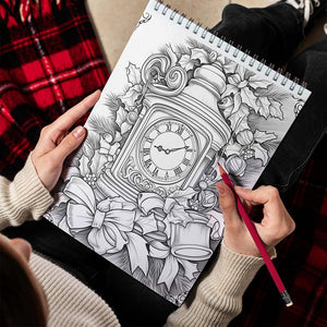 LBKHOUSE Creative Christmas Spiral Bound Coloring Book for Adults