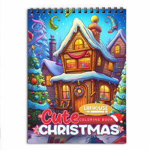 LBKHOUSE Cute Christmas Coloring Book for Adults