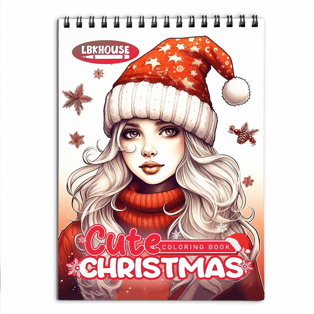 LBKHOUSE Cute Christmas Coloring Book for Adults