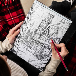 LBKHOUSE Enchanted Christmas Spiral Bound Coloring Book for Adults