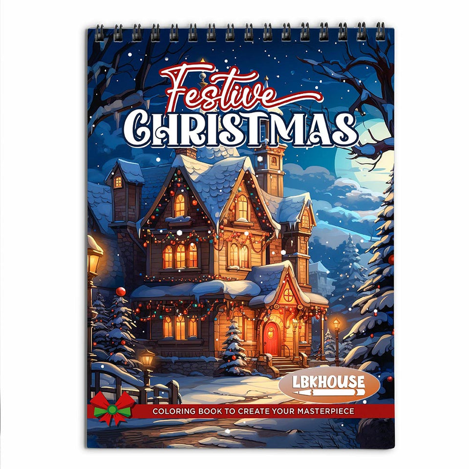 LBKHOUSE Festive Christmas Coloring Book for Adults