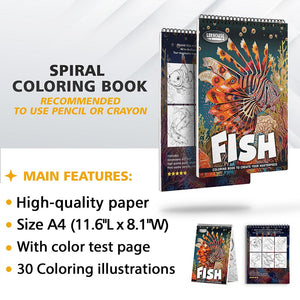 LBKHOUSE Fish Coloring Sheets for Adult