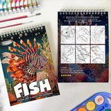 LBKHOUSE Fish Spiral Coloring Book for Adult