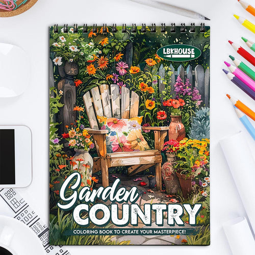 LBKHOUSE Garden Country Coloring Book for Adult